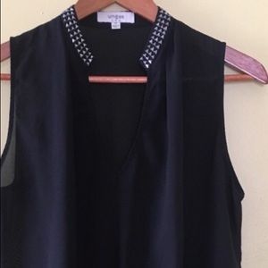 Umgee Sheer Studded Blouse